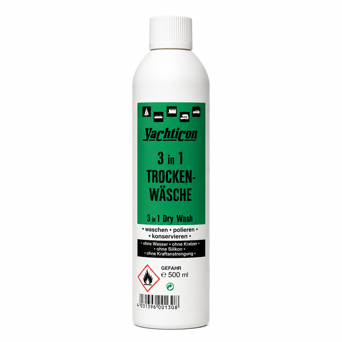 Yachticon 3-in-1 Trockenwäsche – 500 ml – Trockenwäsche für Boot und Yacht